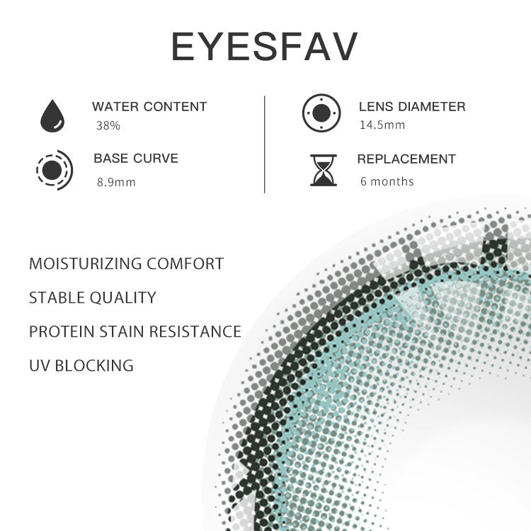EYESFAV Luminous Pearl Blue Contact Lenses Parameters