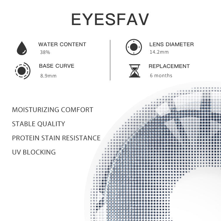 EYESFAV Long Island Blue Contact Lenses Parameters