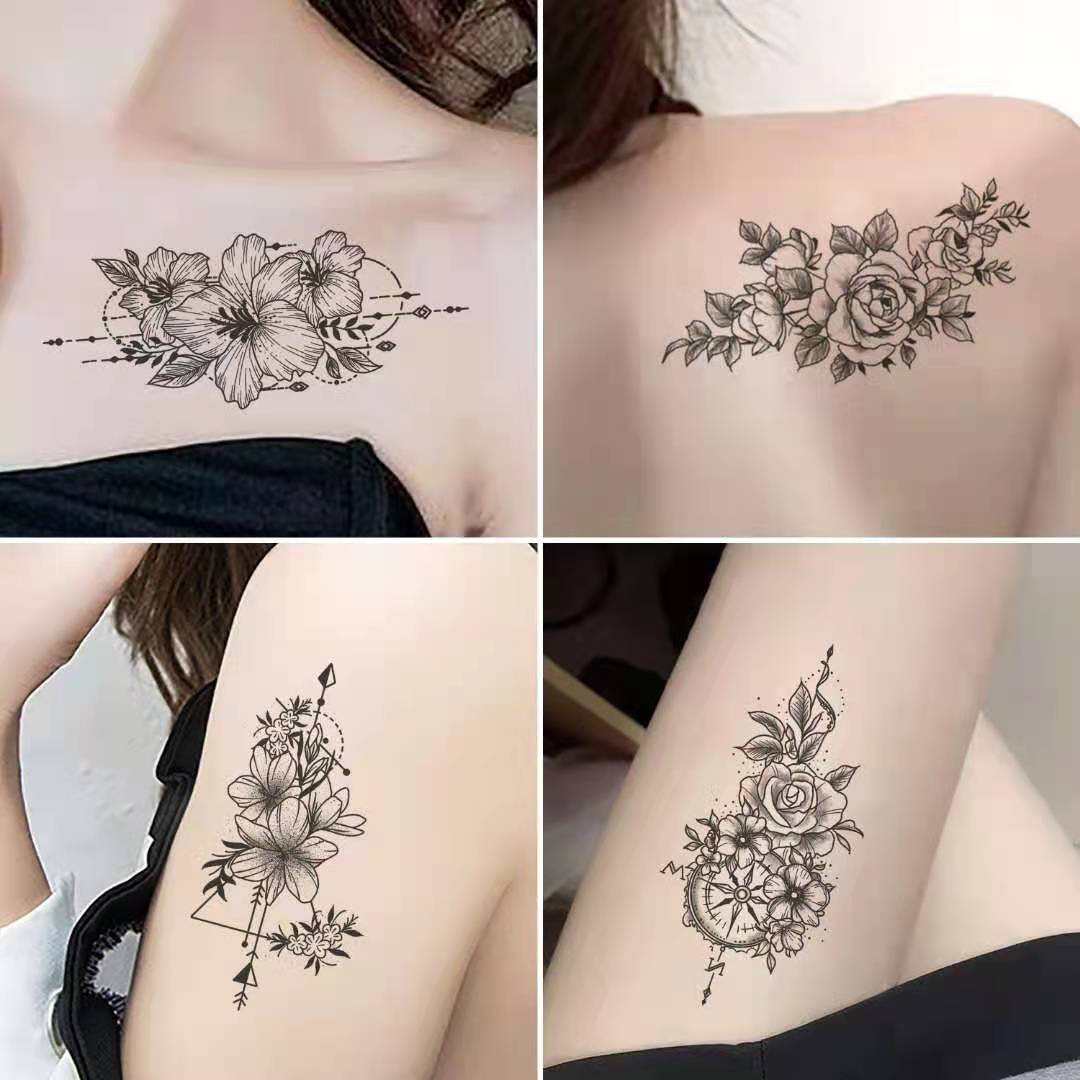 Spooky Bloom Temporary Tattoos
