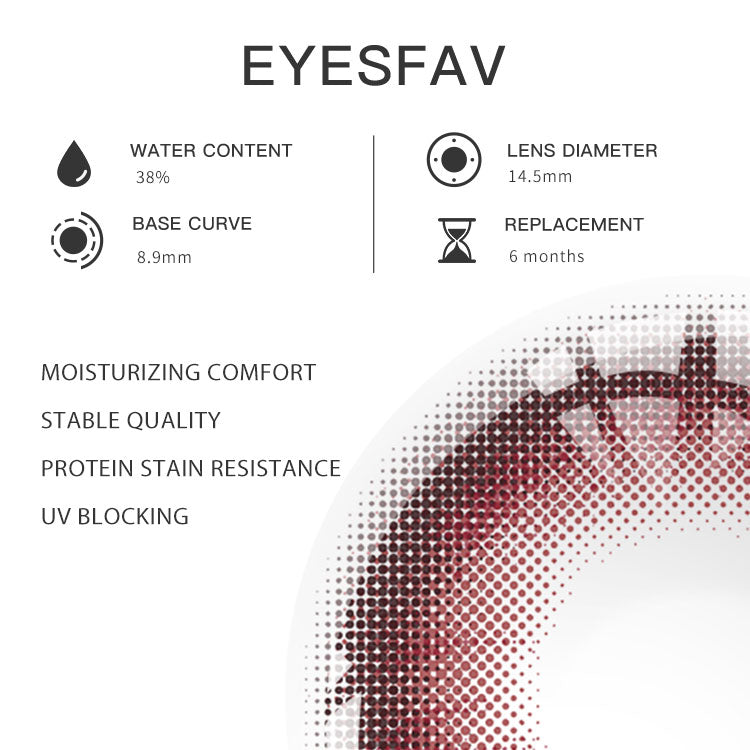 EYESFAV Luminous Pearl Pink Contact Lenses Parameters