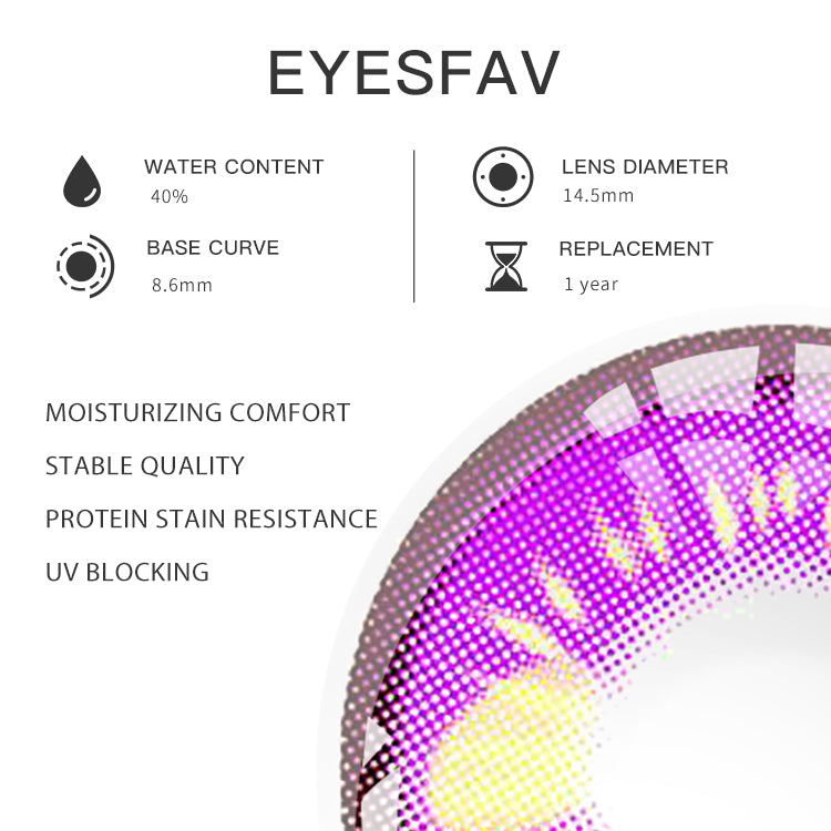 EYESFAV Dreamy Purple Moods Contact Lenses Parameters