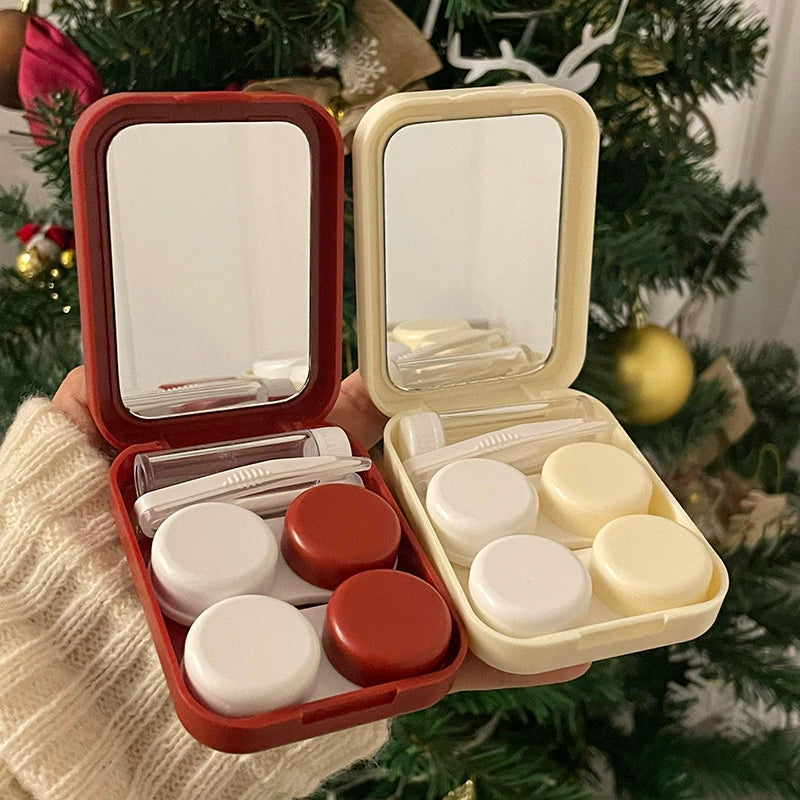 Puppy Red, Yellow Contact Lens Case