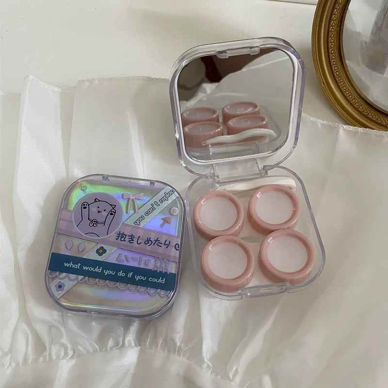 EYESFAV Silver Dream Transparent Contact Lens Case