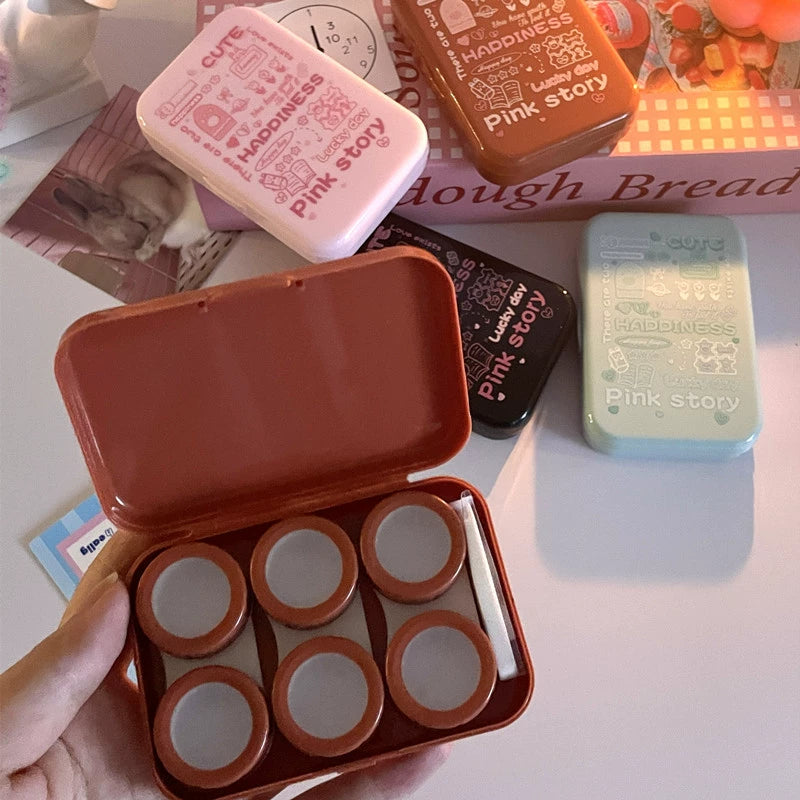 Pink, Red, Green Story Contact Lens Case