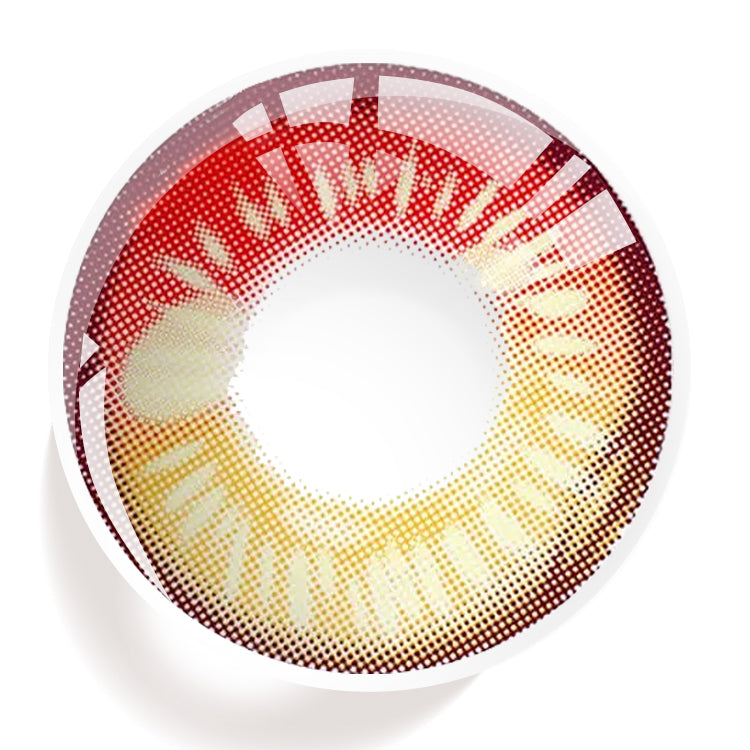 Crimson Red Emotions Contact Lenses