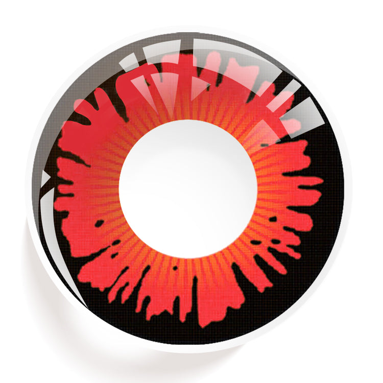 Crimson Bloom Red Contact Lenses