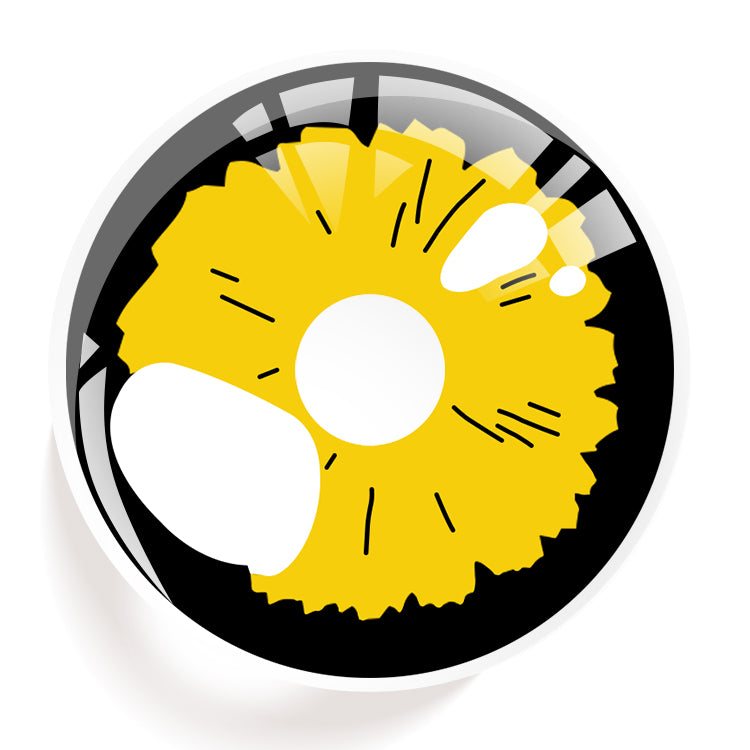 Sunlit Floral Eclipse Yellow Contact Lenses
