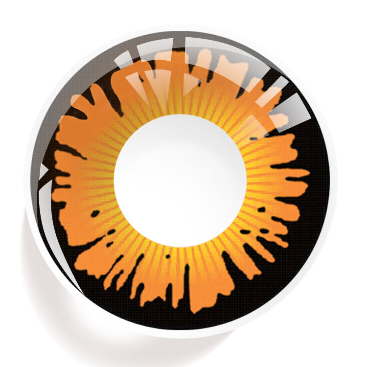 Crimson Bloom Yellow Contact Lenses	