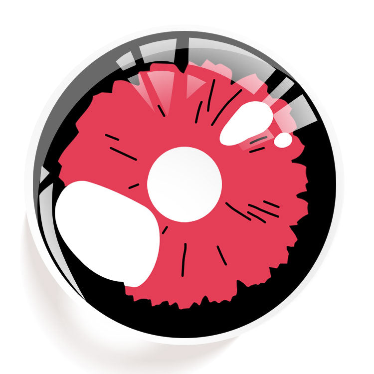 Sunlit Floral Eclipse Red Contact Lenses