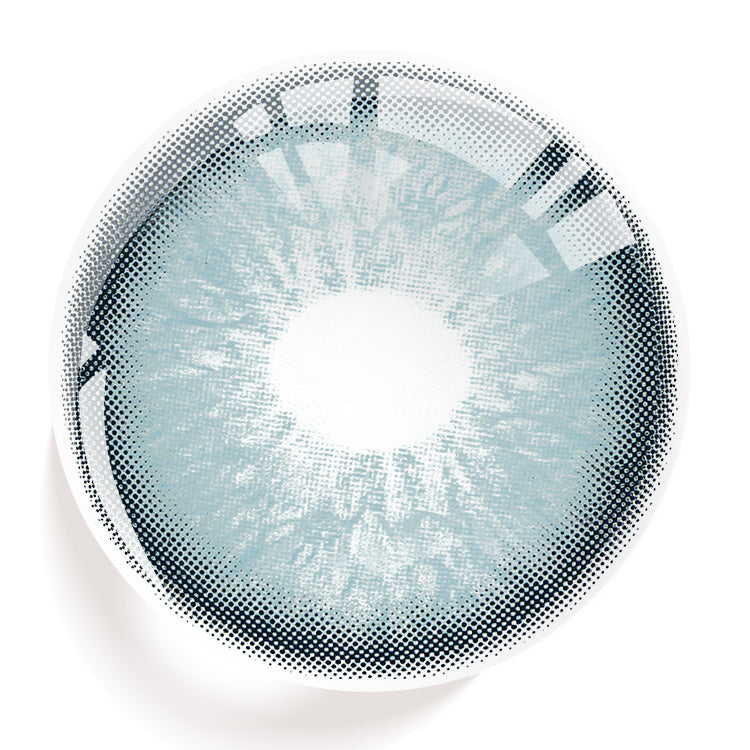 Lentes de contacto de color azul esponjoso 