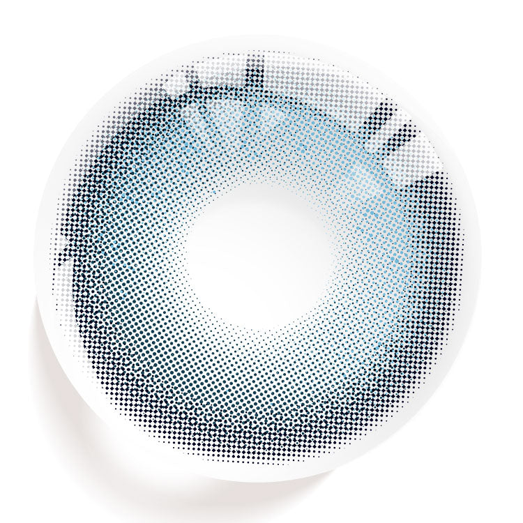 Immersing Blue Colored Contact Lenses