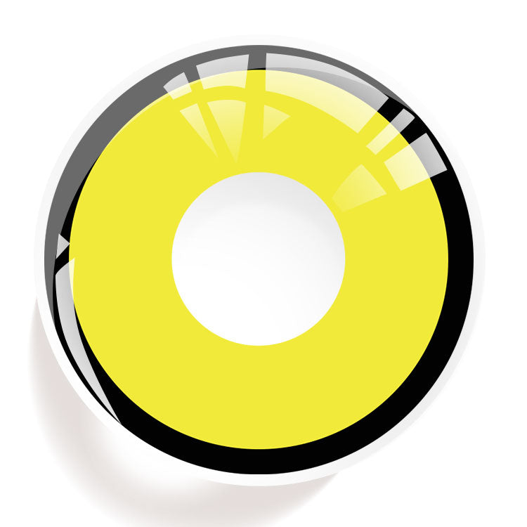 Sunburst Ringed Gaze Yellow Contact Lenses