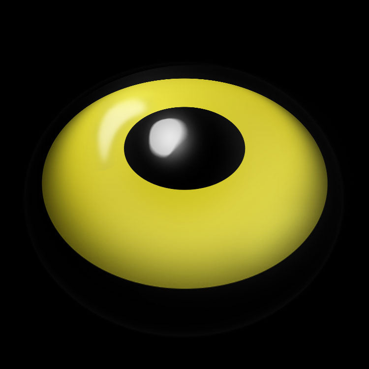 Sunburst Ringed Gaze Yellow Contact Lenses 3D Display