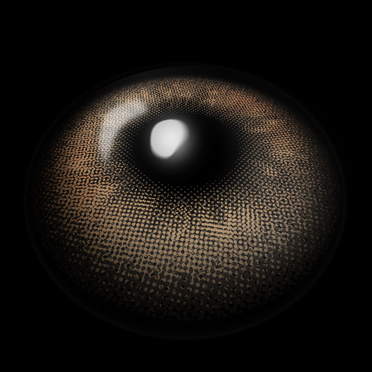 Glass Ball Brown Colored Contact Lenses 3D Display