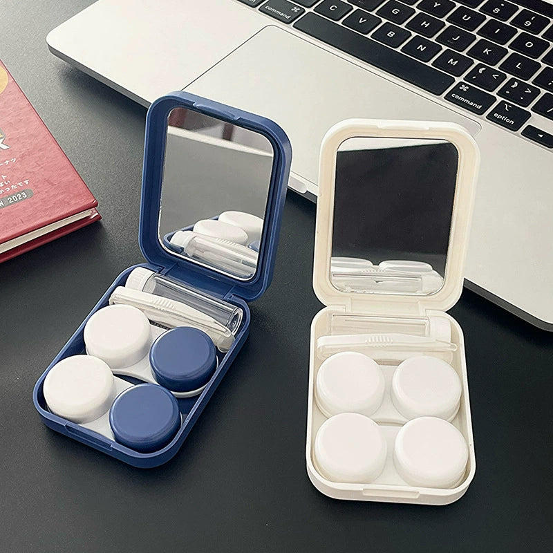 Three Bears Blue, White Contact Lens Case