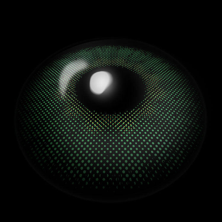 Magic Green Colored Contact Lenses 3D Display
