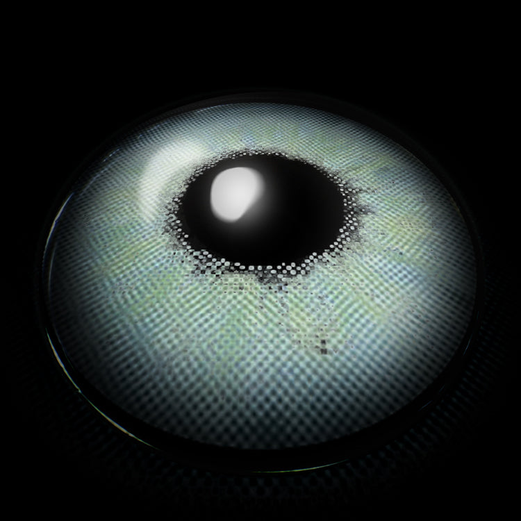 Crystalline Blue Colored Contact Lenses 3D Display