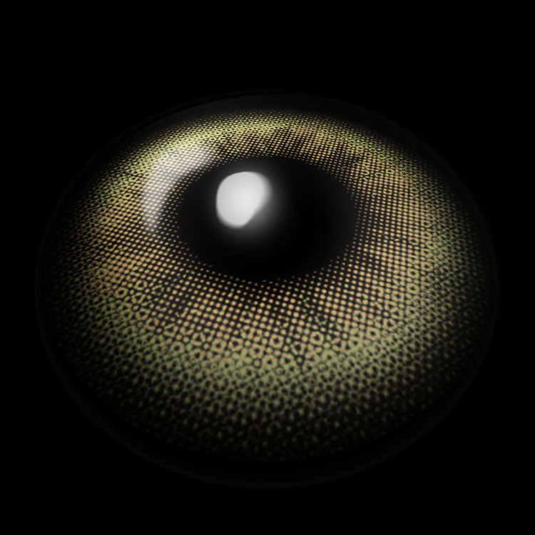 Lemon Green Contact Lenses 3D Display