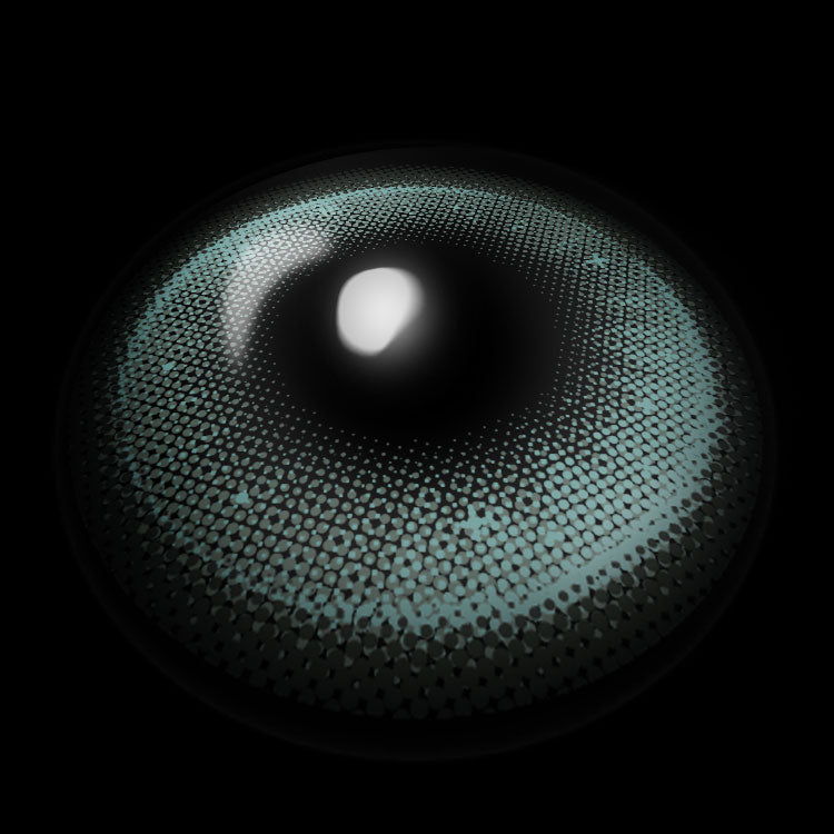 Luminous Pearl Blue Contact Lenses 3D Display