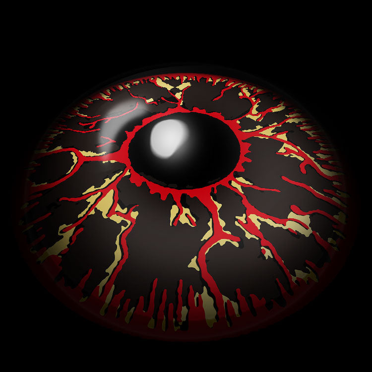 Vampire Survivors Red Colored Contact Lenses 3D Display
