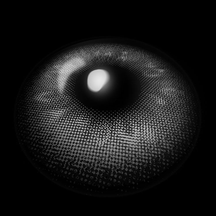 Glass Ball Gray Colored Contact Lenses 3D Display