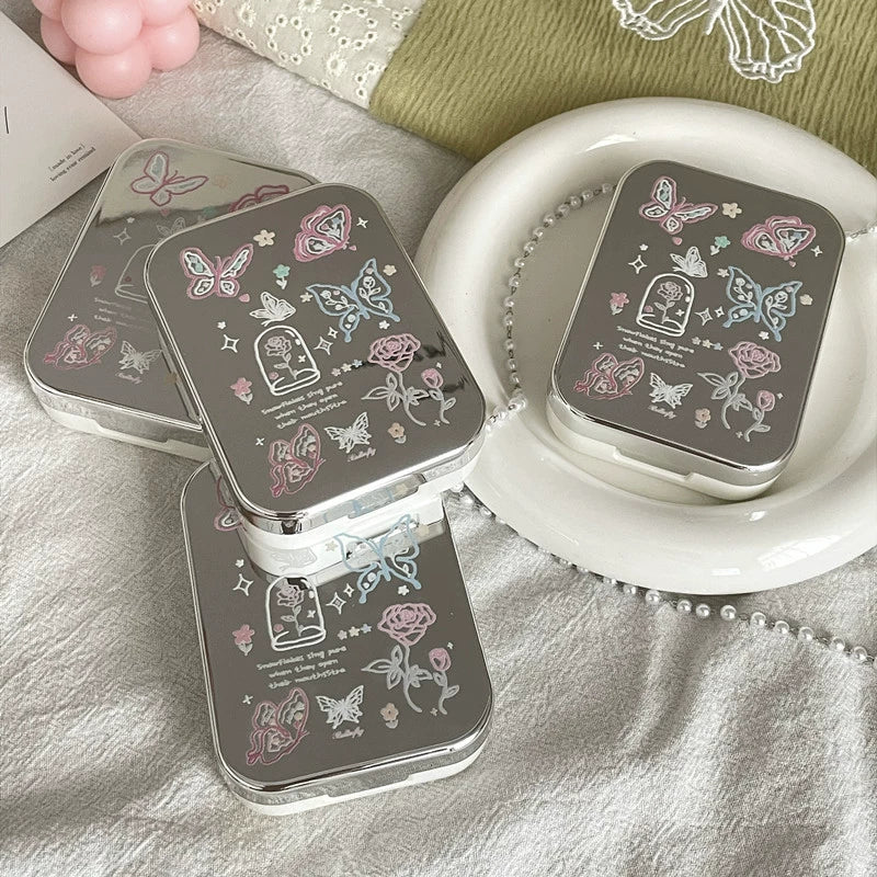 EYESFAV Silver Wings Contact Lens Case