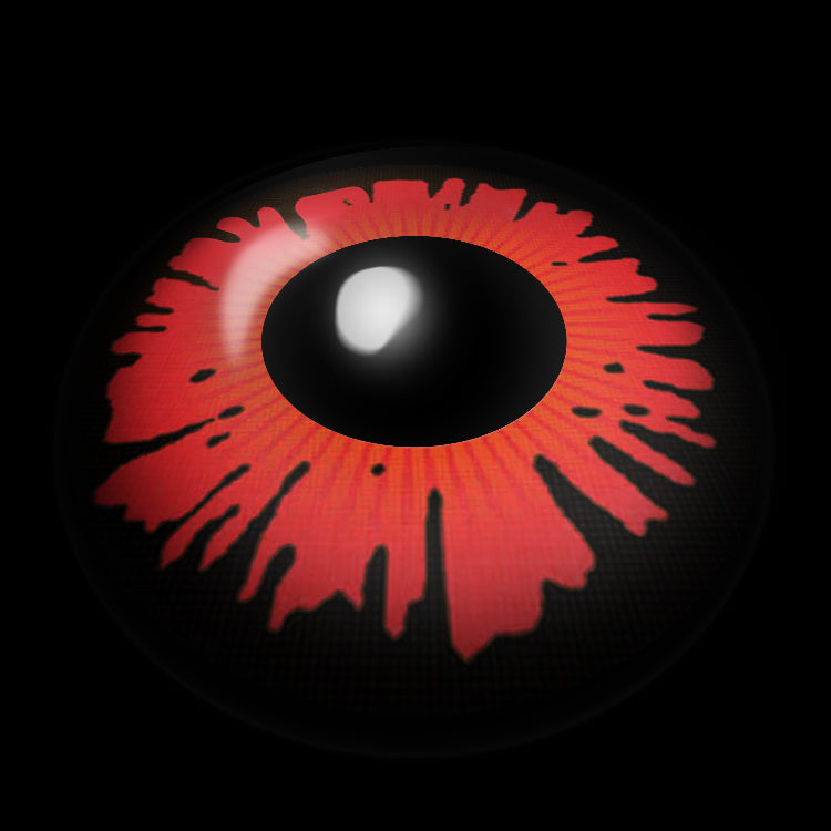Crimson Bloom Red Contact Lenses 3D Display