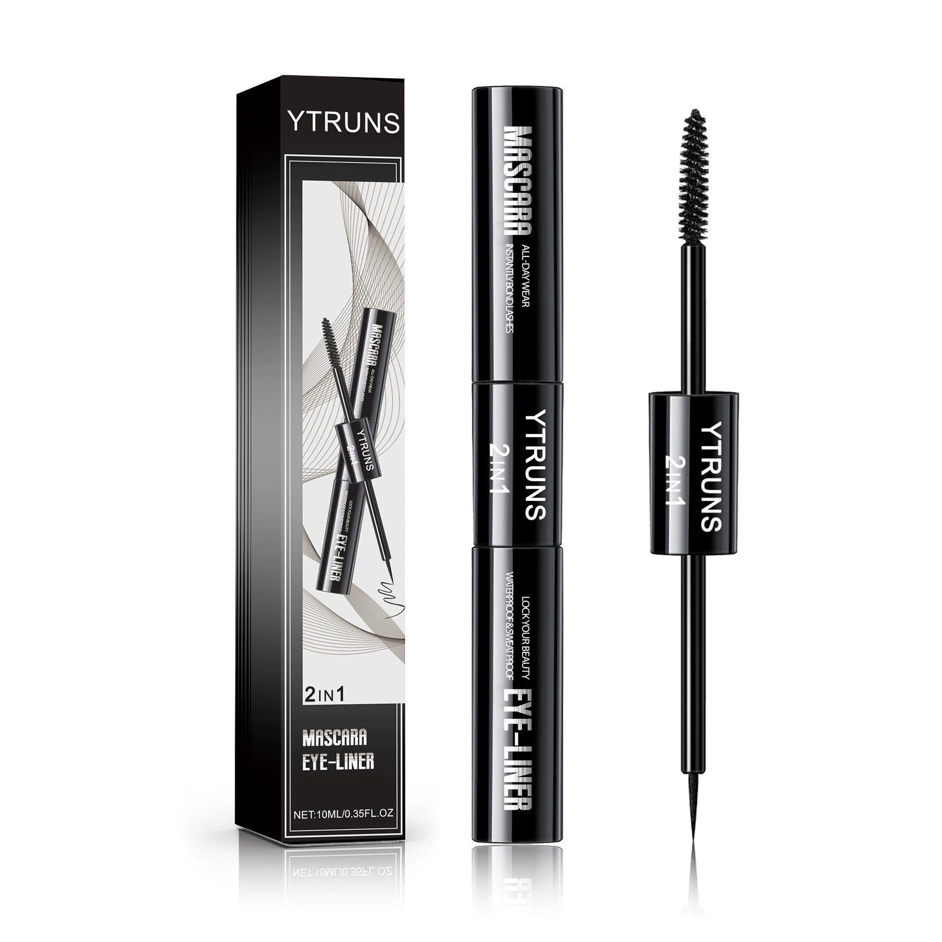 Best Waterproof Sweatproof 2-in-1 Black Eyeliner Pencil & Mascara