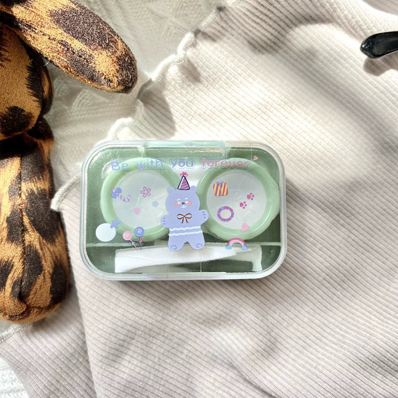 EYESFAV Macaron World Transparent Contact Lens Case
