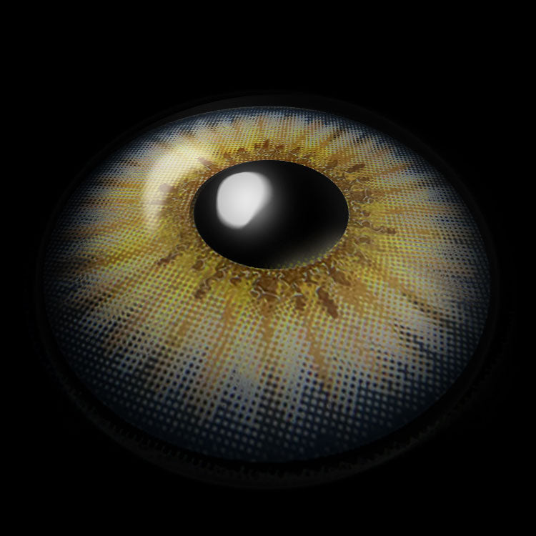 Medusa Blue Colored Contact Lenses 3D Display