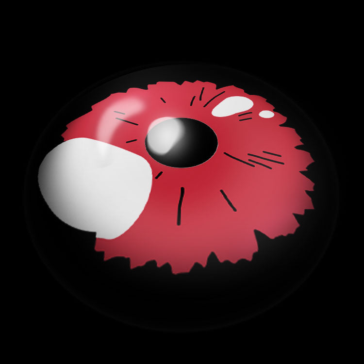 Sunlit Floral Eclipse Red Contact Lenses 3D Display