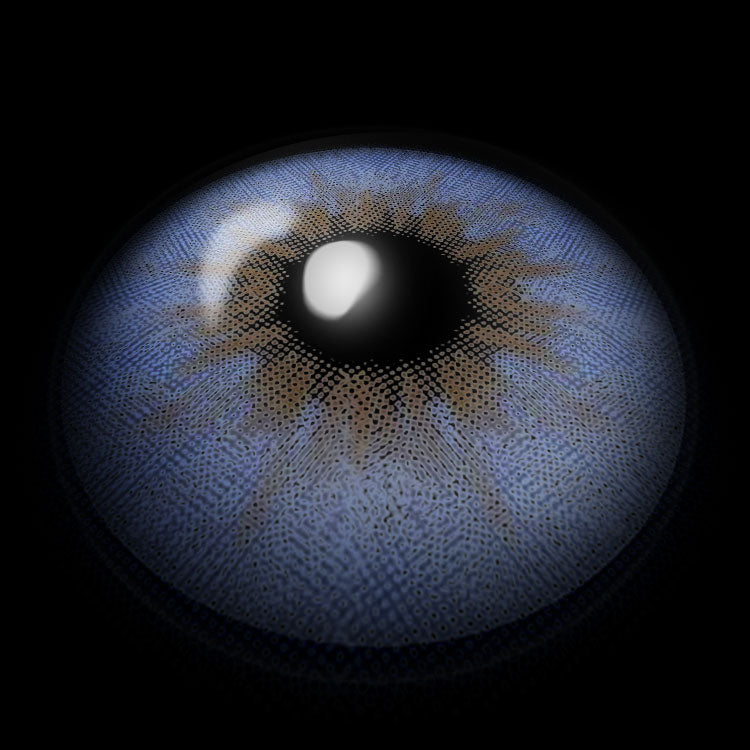 Fiesta Blue Colored Contact Lenses 3D Display