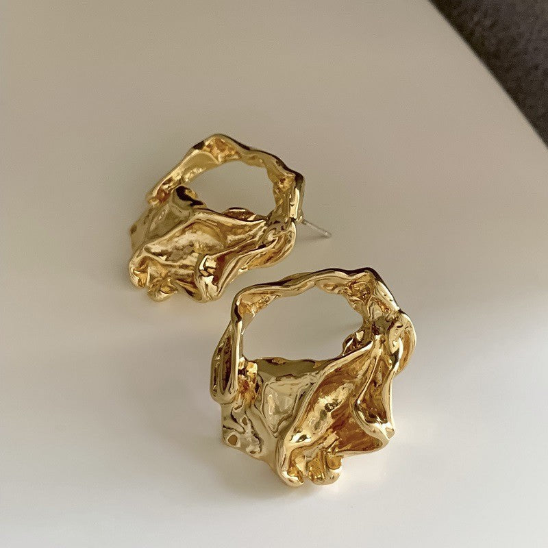 Vintage Floral Hoop Earrings