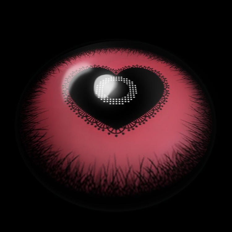 Sweetheart Pink Charm Contact Lenses 3D Display