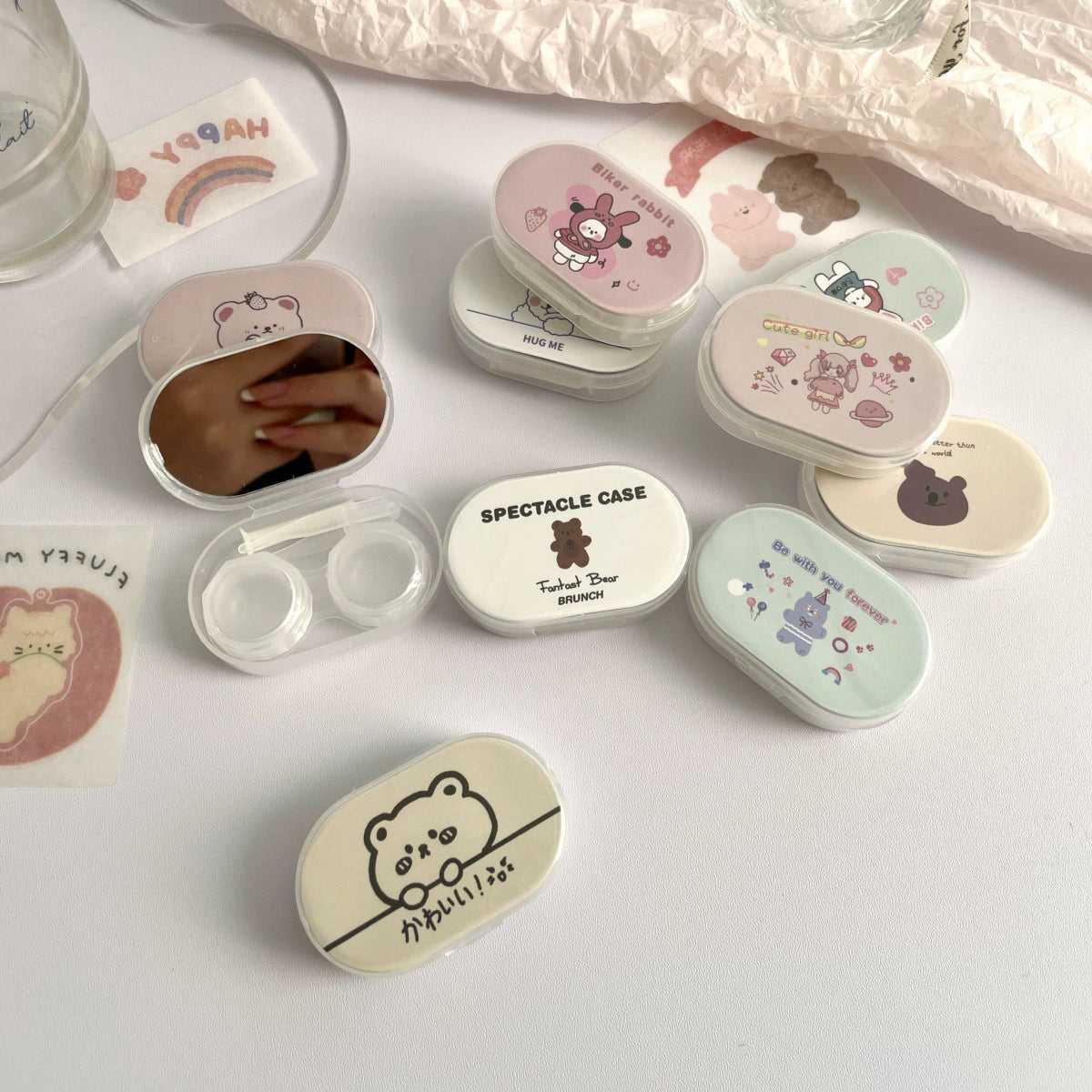 EYESFAV Playful Blink Transparent Contact Lens Case