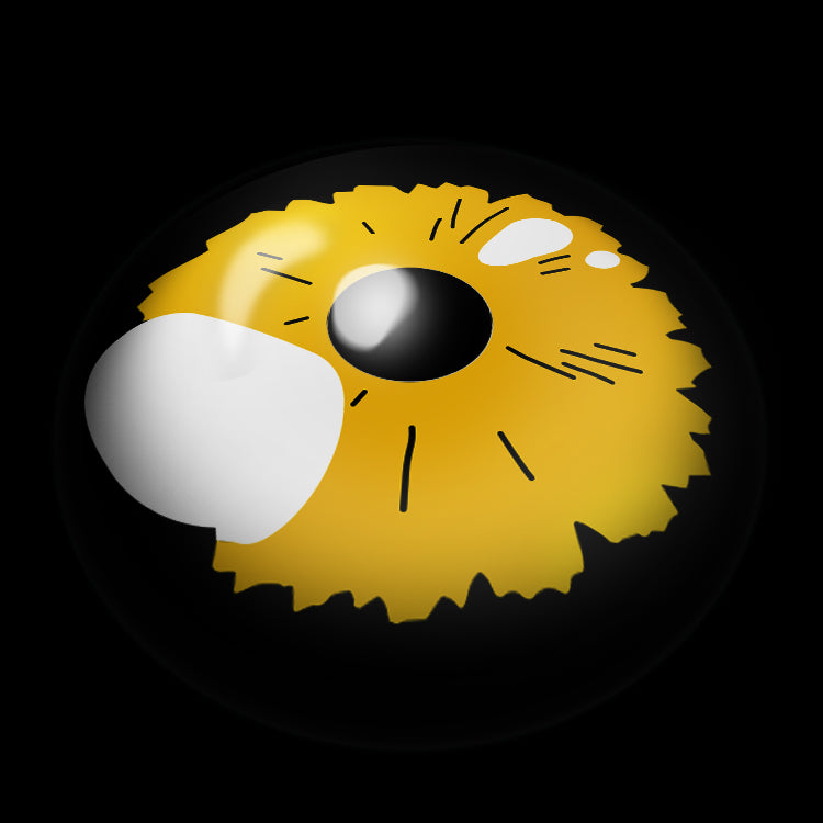 Sunlit Floral Eclipse Yellow Contact Lenses 3D Display