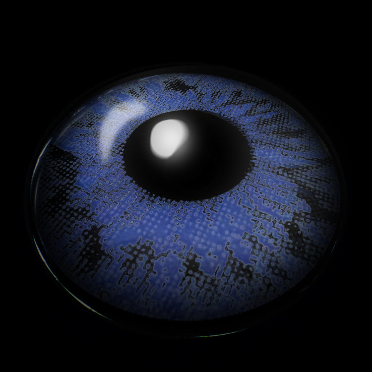 Wildcat Blue Colored Contact Lenses 3D Display
