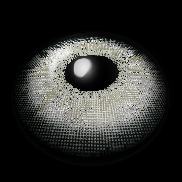 Crystalline Gray Colored Contact Lenses 3D Display
