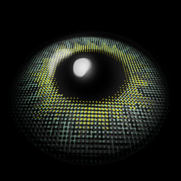 Frosted Gleam Green Contact Lenses 3D Display