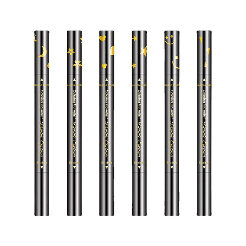 Dual-Ended Stamp Waterproof Sweatproof Eyeliner Pencil