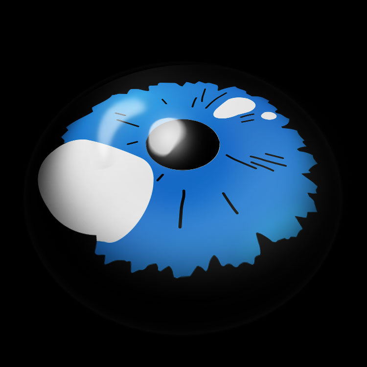 Sunlit Floral Eclipse Blue Contact Lenses 3D Display