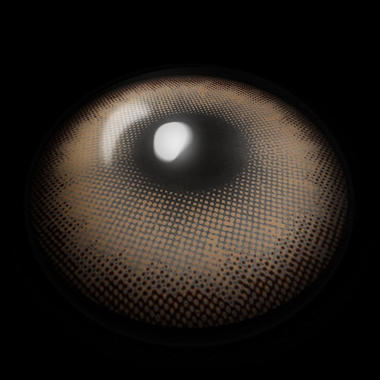 Unspoken Brown Colored Contact Lenses 3D Display