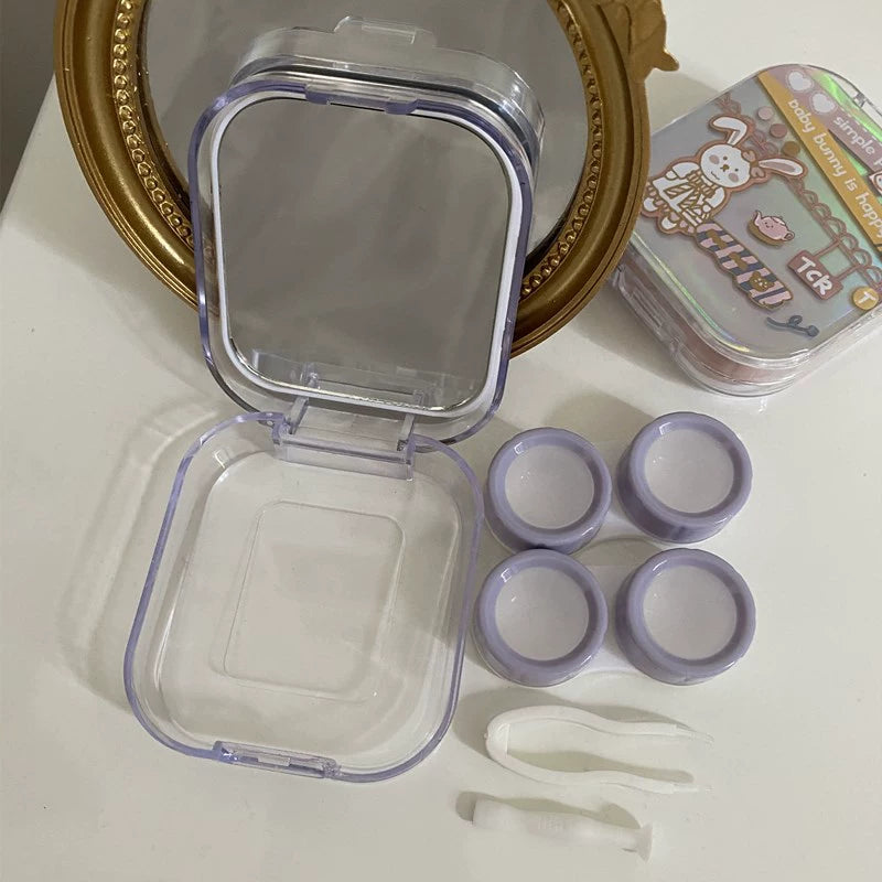 EYESFAV Silver Dream Transparent Contact Lens Case