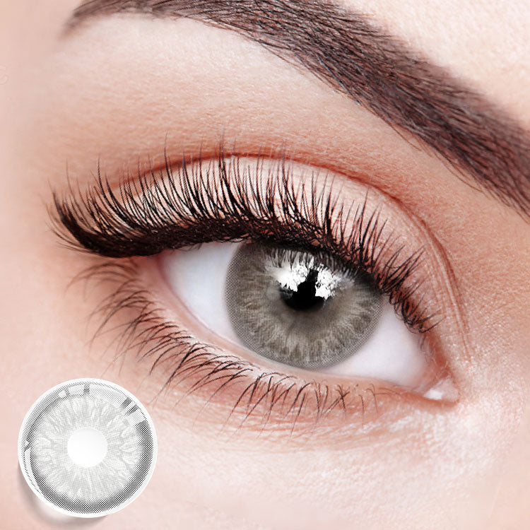 Lentes de contacto de color gris mármol 