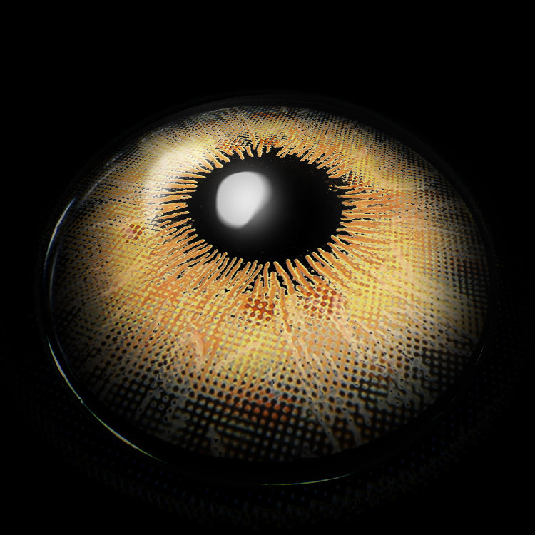 Wild Jungle Brown Colored Contact Lenses 3D Display