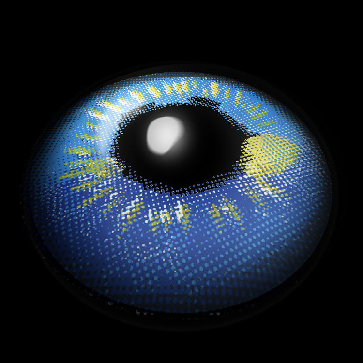 Azure Blue Serenity Contact Lenses 3D Display