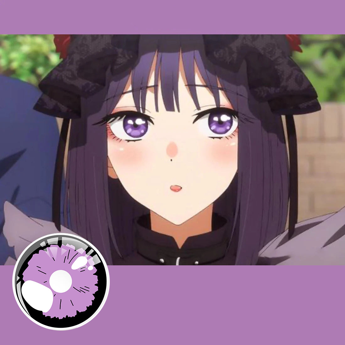 Sunlit Floral Eclipse Purple Contact Lenses