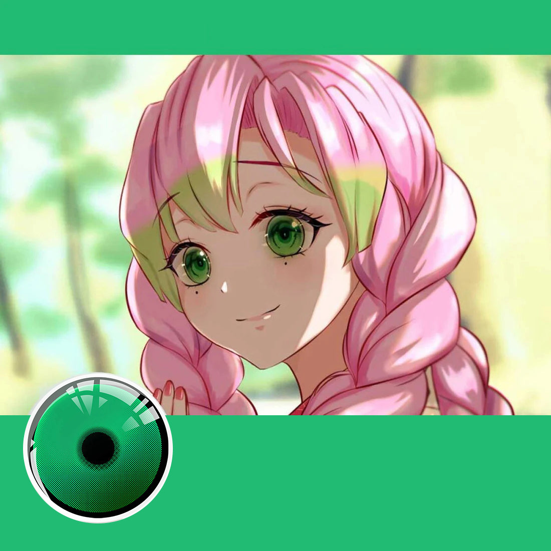 Chainsaw Emerald Gaze Contact Lenses