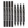 Double-Ended Creative Waterproof Sweatproof Black Eyeliner Pencil Set (4pcs)