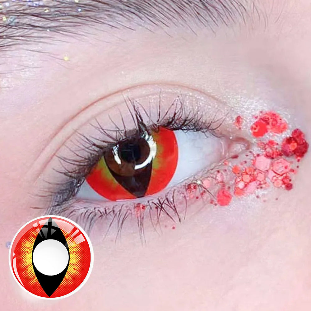 Scarlet Catseye Contact Lenses